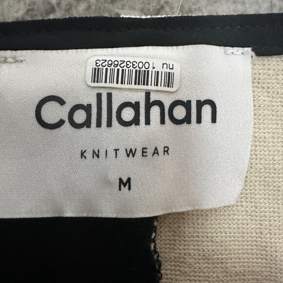 Callahan Knitwear Sweater Rana Cream Black Colorblock Front Twist Knot - Picture 14 of 16